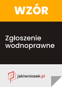 Zgłoszenie wodnoprawne - wzór druku PDF