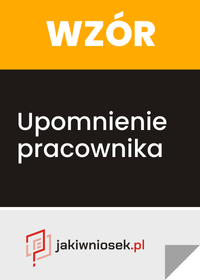 Upomnienie pracownia - wzór PDF, DOC