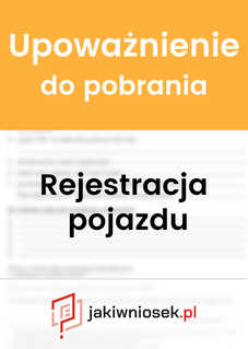 upoważnienie do rejestracji pojazdu Warszawa - Bielany - pełnomocnictwo - wzór