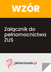 Załącznik do pełnomocnictwa ZUS - wzór PDF