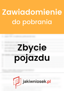 Zawiadomienie o zbyciu pojazdu Dobczyce - druk do pobrania