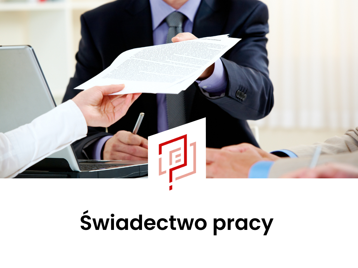 Świadectwo pracy - informacje i wniosek wzór [PDF, DOC] • jakiwniosek.pl