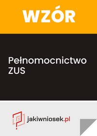 Pełnomocnictwo ZUS - wzór PDF