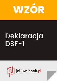 Wzór deklaracji DSF-1