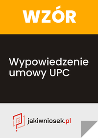 Wypowiedzenie umowy UPC - wzór PDF