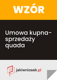 Umowa kupna-sprzedaży quada - wzór PDF