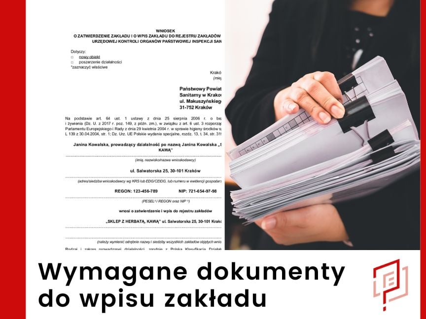 Wymagane dokumenty do wpisu zakładu do rejestru