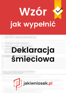 Wzór wypełnienia deklaracji śmieciowej Lublin PDF