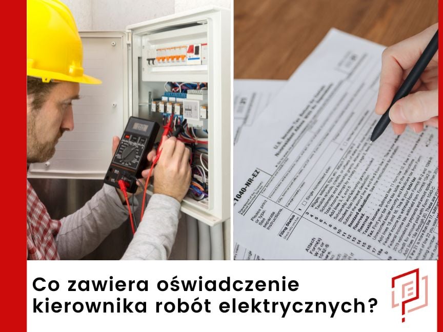 Co zawiera oświadczenie kierownika robót elektrycznych?