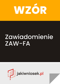 Zawiadomienie ZAW-FA - wzór PDF
