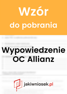 Wypowiedzenie OC Allianz - wzór PDF