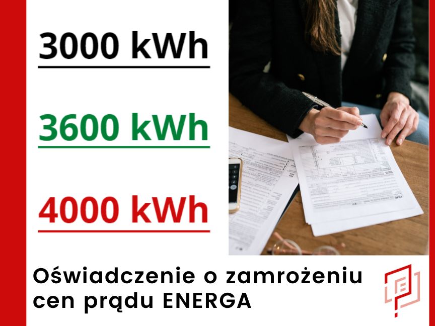 Oświadczenie o zamrożeniu cen prądu ENERGA