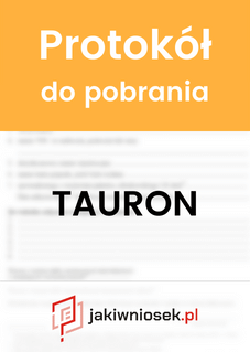 Protokół zdawczo-odbiorczy TAURON - wzór PDF