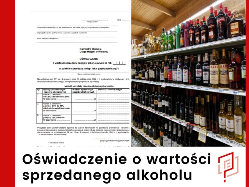 Oświadczenie o rocznej wartości sprzedanego alkoholu