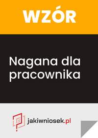 Nagana dla pracownika - wzór PDF, DOC