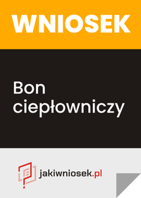 Wniosek o bon ciepłowniczy - wzór