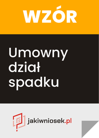 Umowny dział spadku bez notariusza - wzór PDF, DOC