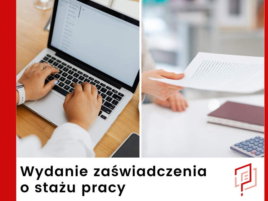 Wydanie zaświadczenia o stażu pracy