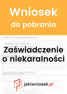 Wniosek o zaświadczenie o niekaralności PDF