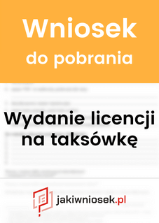 Wzór wniosku o licencję na TAXI