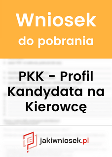 Wniosek o profil kandydata na kierowcę - wzór PDF