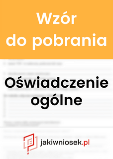 Wzór oświadczenia ogólnego