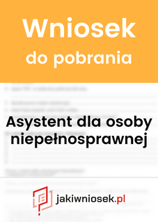 Wzór wniosku o asystenta dla osoby niepełnosprawnej
