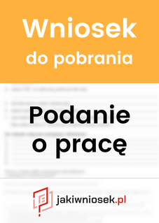 Wzór podania o pracę PDF, DOC
