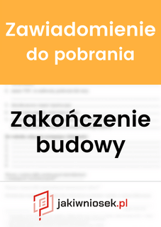 Wzór zaświadczenia o zakończeniu budowy